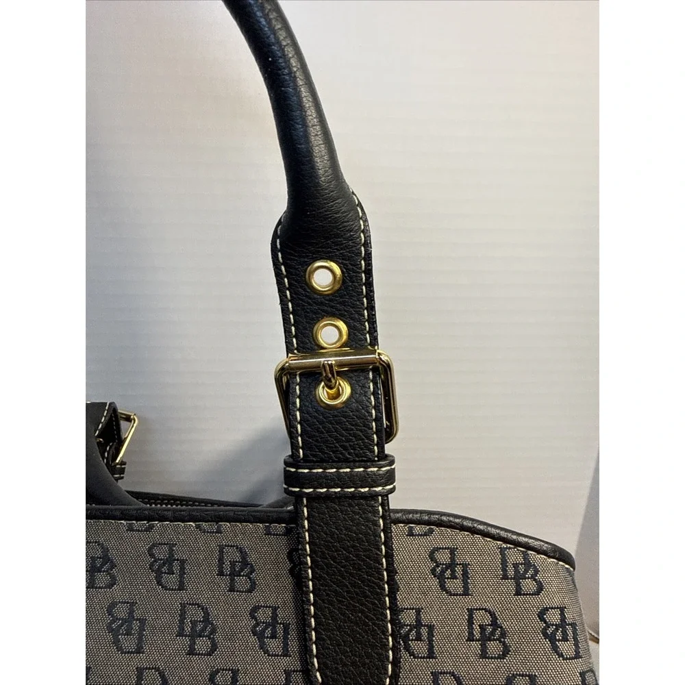 Authentic Dooney & Bourke Signature Monogram 2pc Satchel & Wallet Set